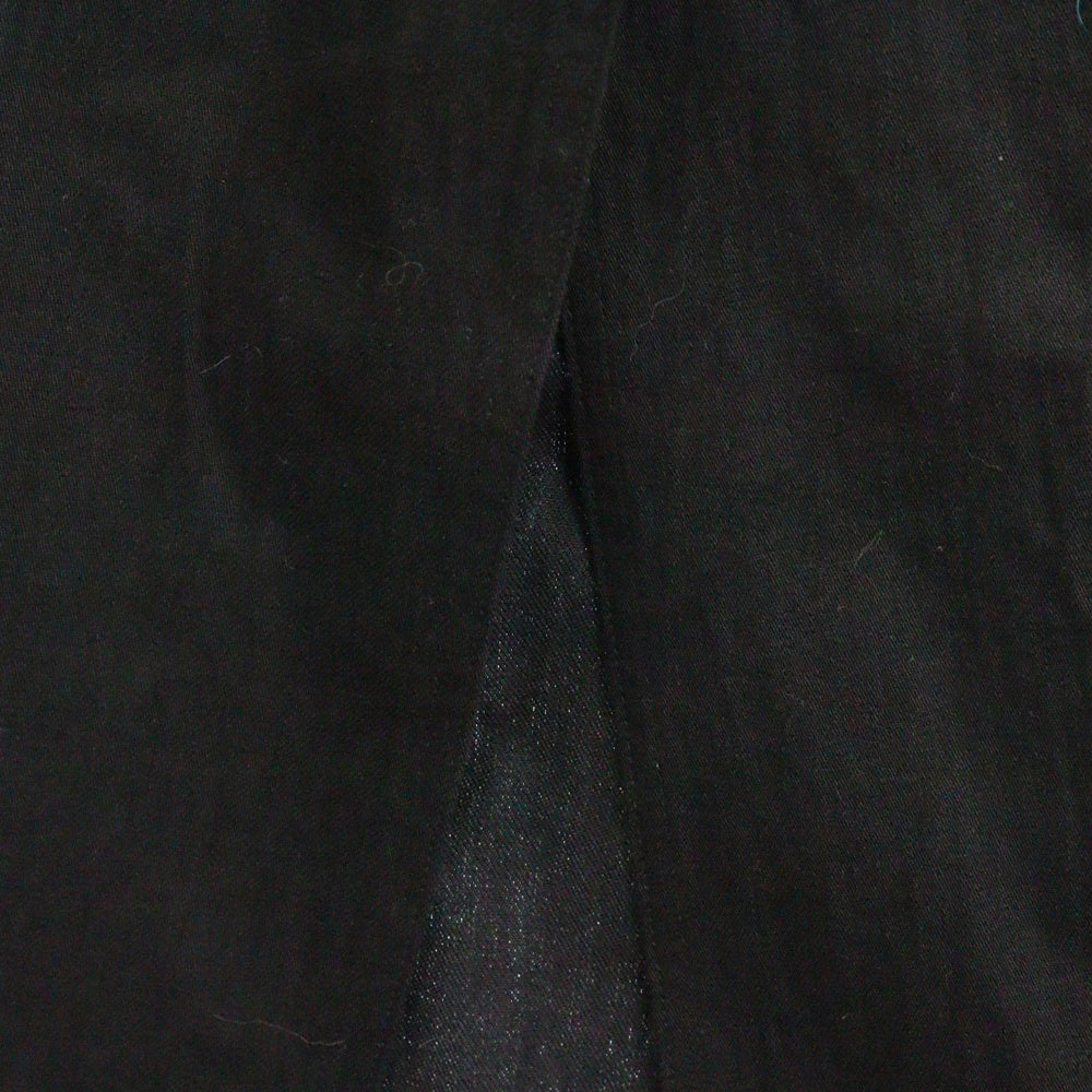 Yohji Yamamoto(ヨウジヤマモト) 24SS 7.6OZ UNEVEN YARN DENIM BELTED WRAP SKIRT アンイーブン ヤーン デニム ベルテッド ラップ スカート ブラック レディース FS-S11-021
