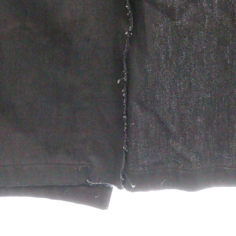 Yohji Yamamoto(ヨウジヤマモト) 24SS 7.6OZ UNEVEN YARN DENIM BELTED WRAP SKIRT アンイーブン ヤーン デニム ベルテッド ラップ スカート ブラック レディース FS-S11-021