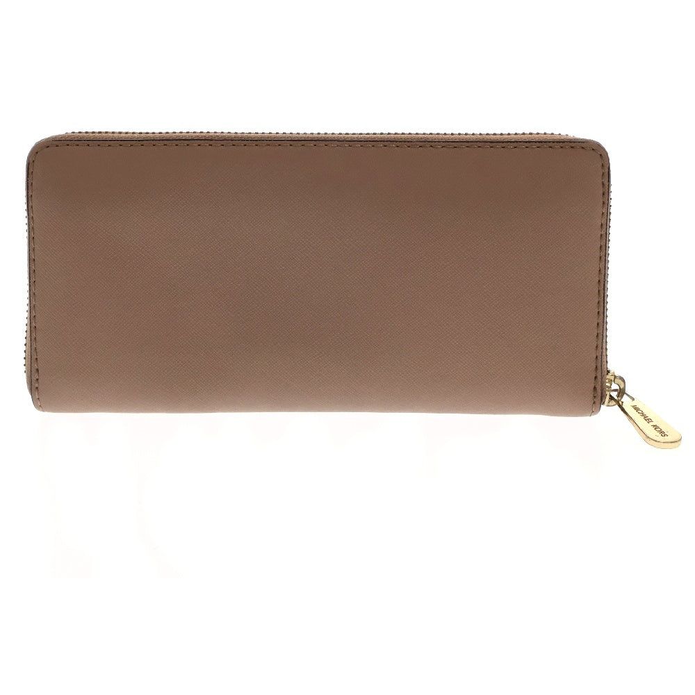 MICHAEL KORS(マイケルコース) ロゴプレート ラウンドジップ レザーロングウォレット 長財布 ピンク 35H3GTV23L