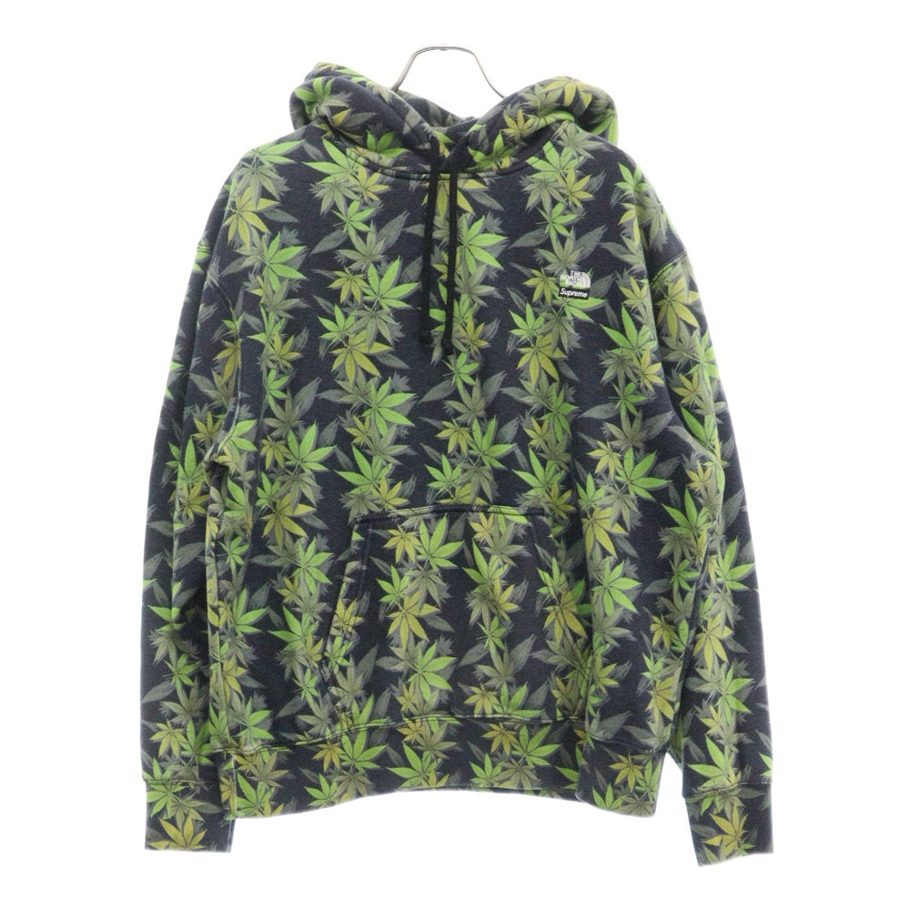 SUPREME(シュプリーム) 23AW ×THE NORTH FACE Leaf Hooded P/O Sweat Shirt ザノースフェイス リーフプリント フーデッド スウェット プルオーバーパーカー NT52301I