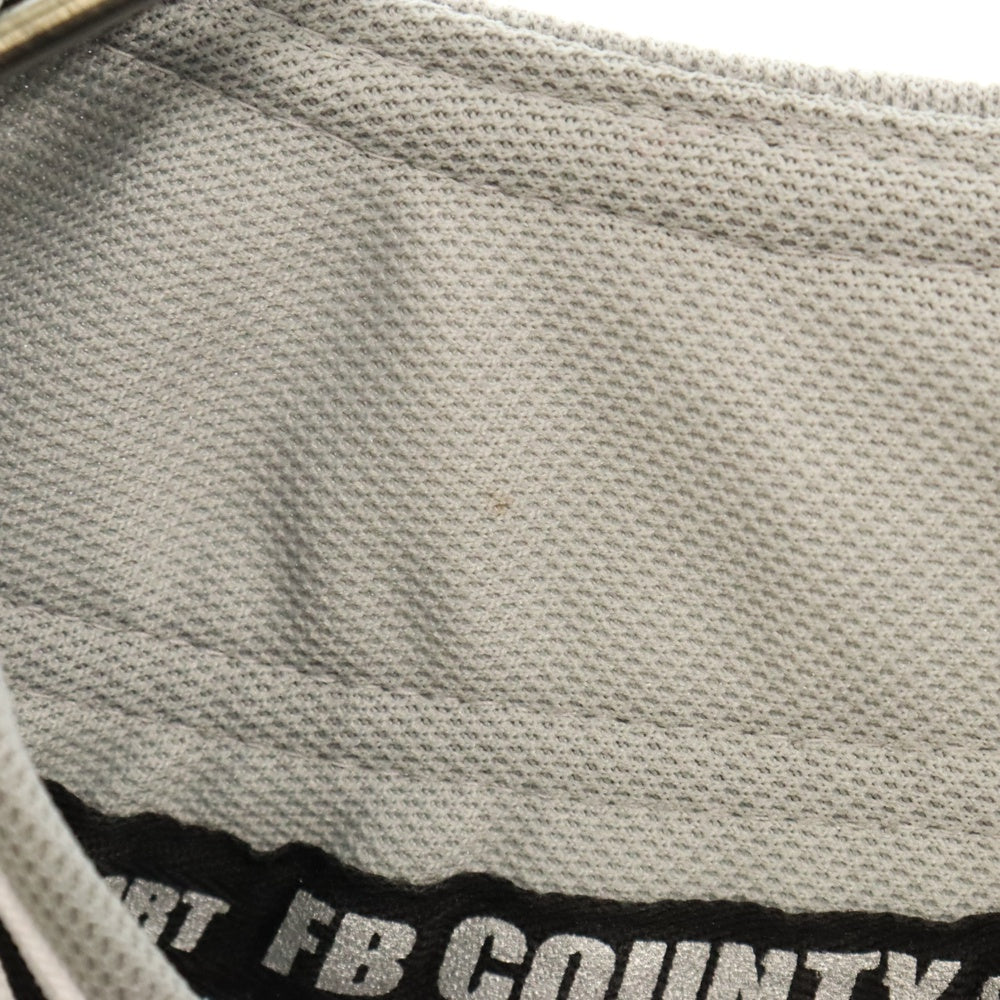 FB COUNTY(エフビーカウンティ) ロゴ刺繍 半袖 ベースボールシャツ グレー