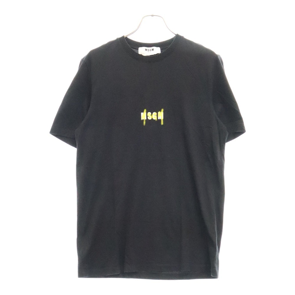 MSGM(エムエスジーエム) ロゴプリント 半袖Tシャツ ブラック 3040MM238