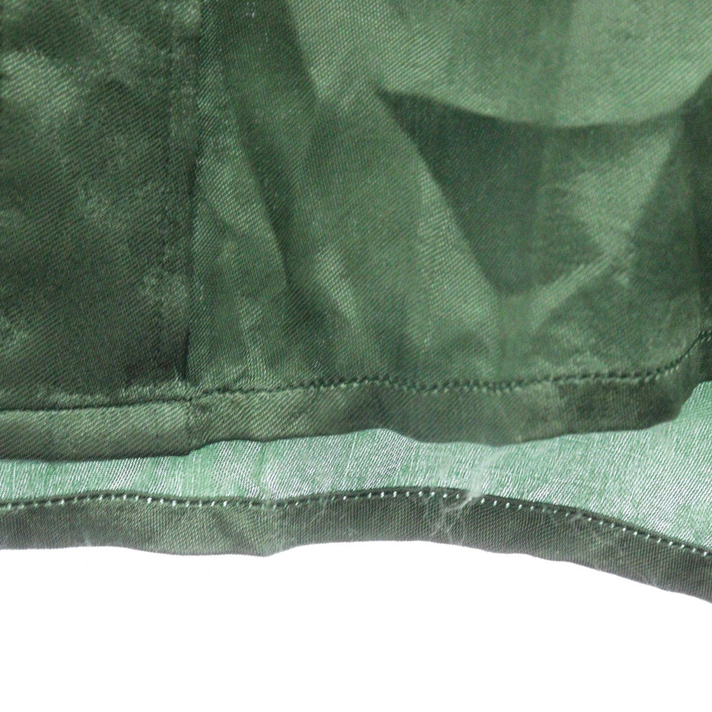 DAIRIKU(ダイリク) 21AW Satin Shirt with Money Clip レーヨン 長袖シャツ グリーン