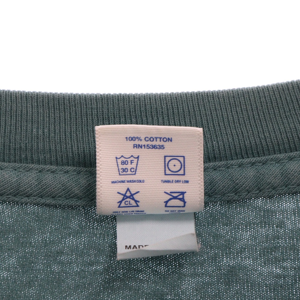 UNDEFEATED(アンディフィーテッド) ロゴプリント クルーネック長袖Tシャツ カットソー グリーン 192077001015