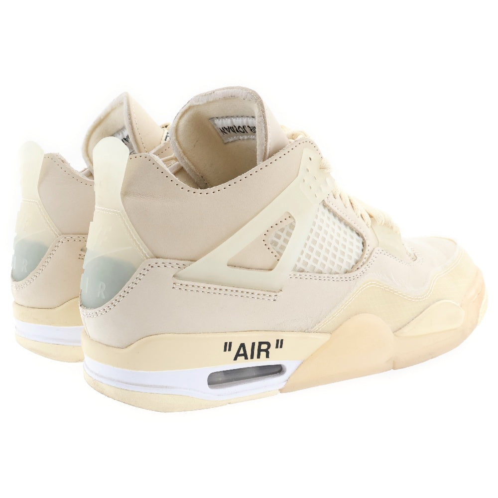 NIKE(ナイキ) ×OFF-WHITE WMNS AIR JORDAN 4 SP SAIL オフホワイト ウィメンズ エアジョーダン4 SP スニーカー セイル アイボリー US8/25.0cm CV9388-100