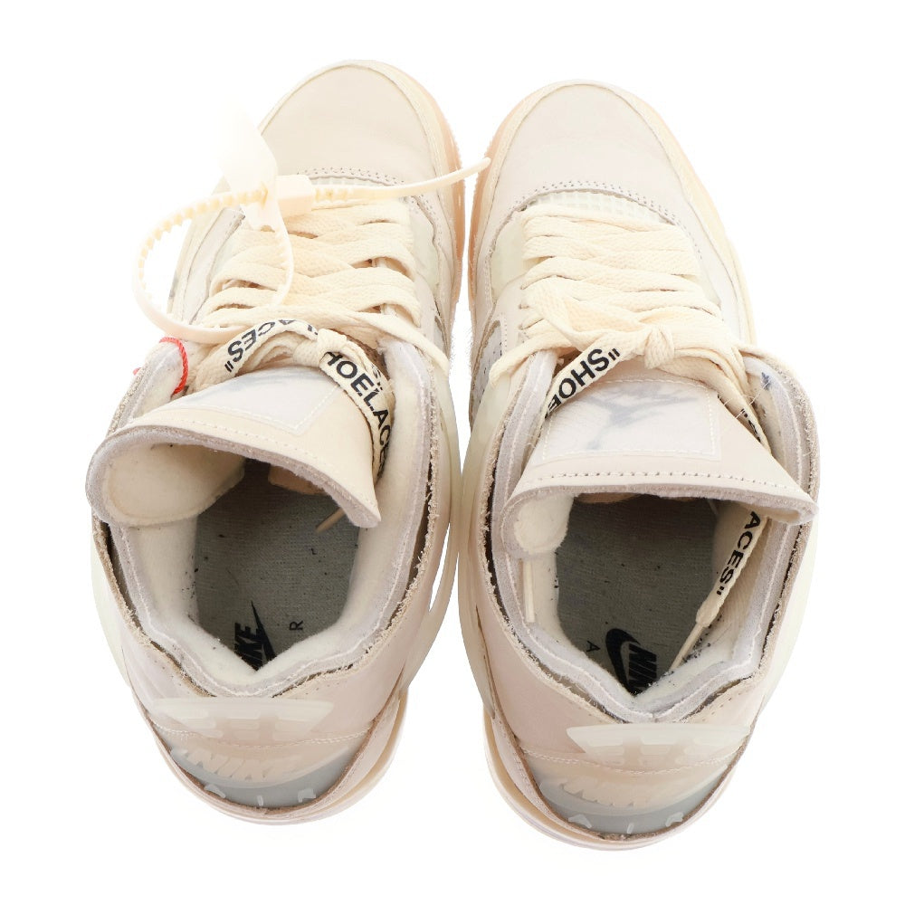 NIKE(ナイキ) ×OFF-WHITE WMNS AIR JORDAN 4 SP SAIL オフホワイト ウィメンズ エアジョーダン4 SP スニーカー セイル アイボリー US8/25.0cm CV9388-100