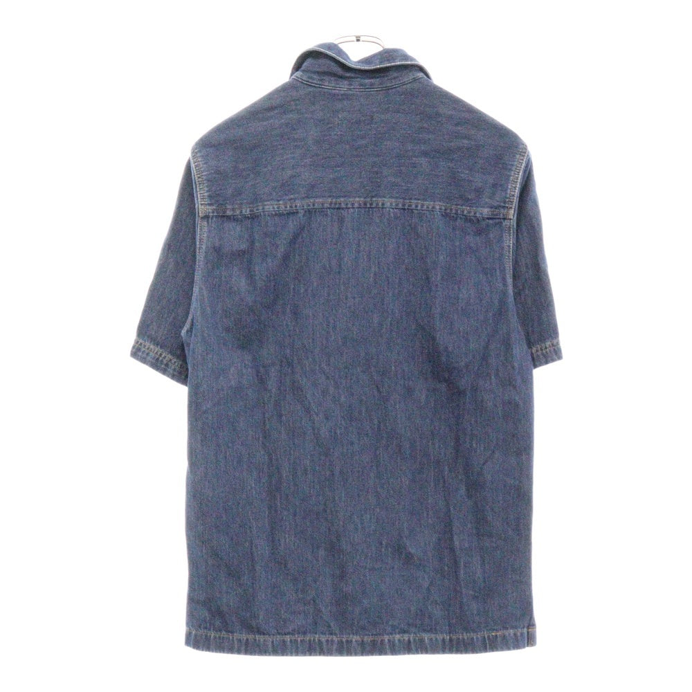 DIESEL(ディーゼル) D-PAROSHORT デニム オープンカラーシャツ 半袖 インディゴ 0CGAU