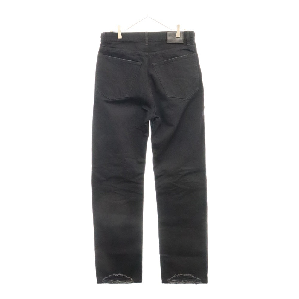 BALENCIAGA(バレンシアガ) ダメージ加工オーバーサイズデニムパンツ ブラック 697825 TBP47