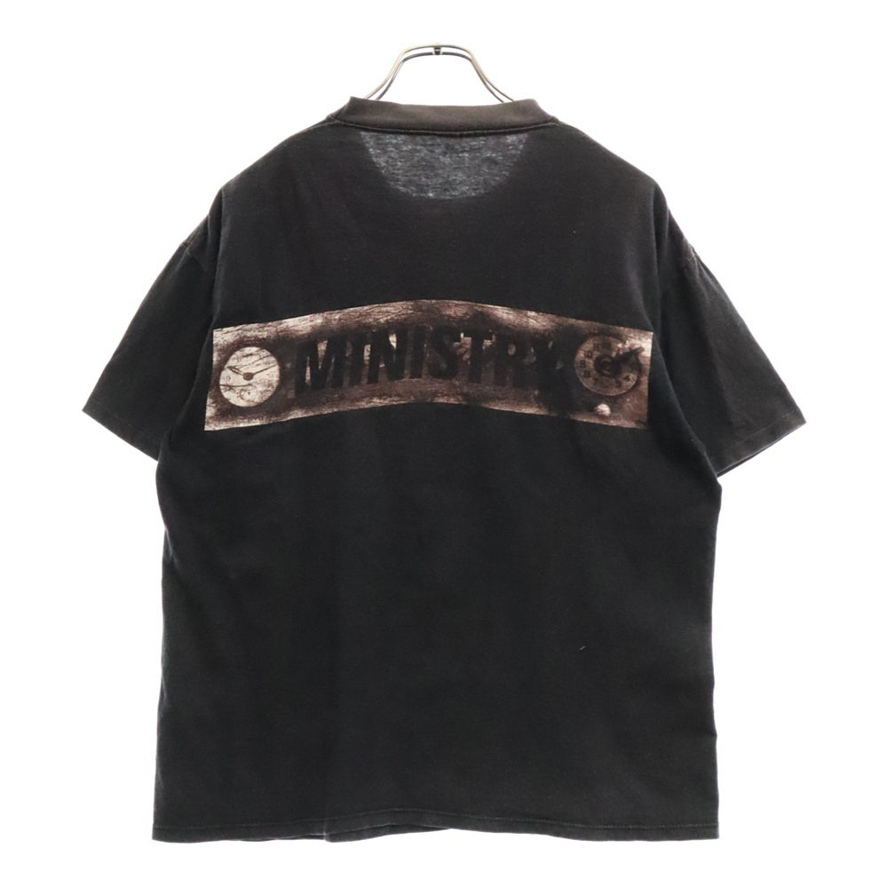 VINTAGE(ヴィンテージ) 90S VINTAGE MINISTRY 1992 PSALM 69 ミニストリー プサルム プリント半袖カットソー ヴィンテージTシャツ ブラック