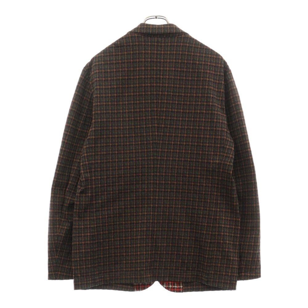 MARNI(マルニ) 18AW チェック切り替え 2B テーラードジャケット グリーン/レッド GUMU0004Q0 S23296