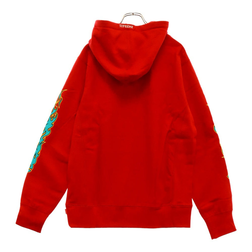 SUPREME(シュプリーム) ×Thrasher Hooded Sweatshirt スラッシャー プルオーバースウェットパーカー フーディ レッド