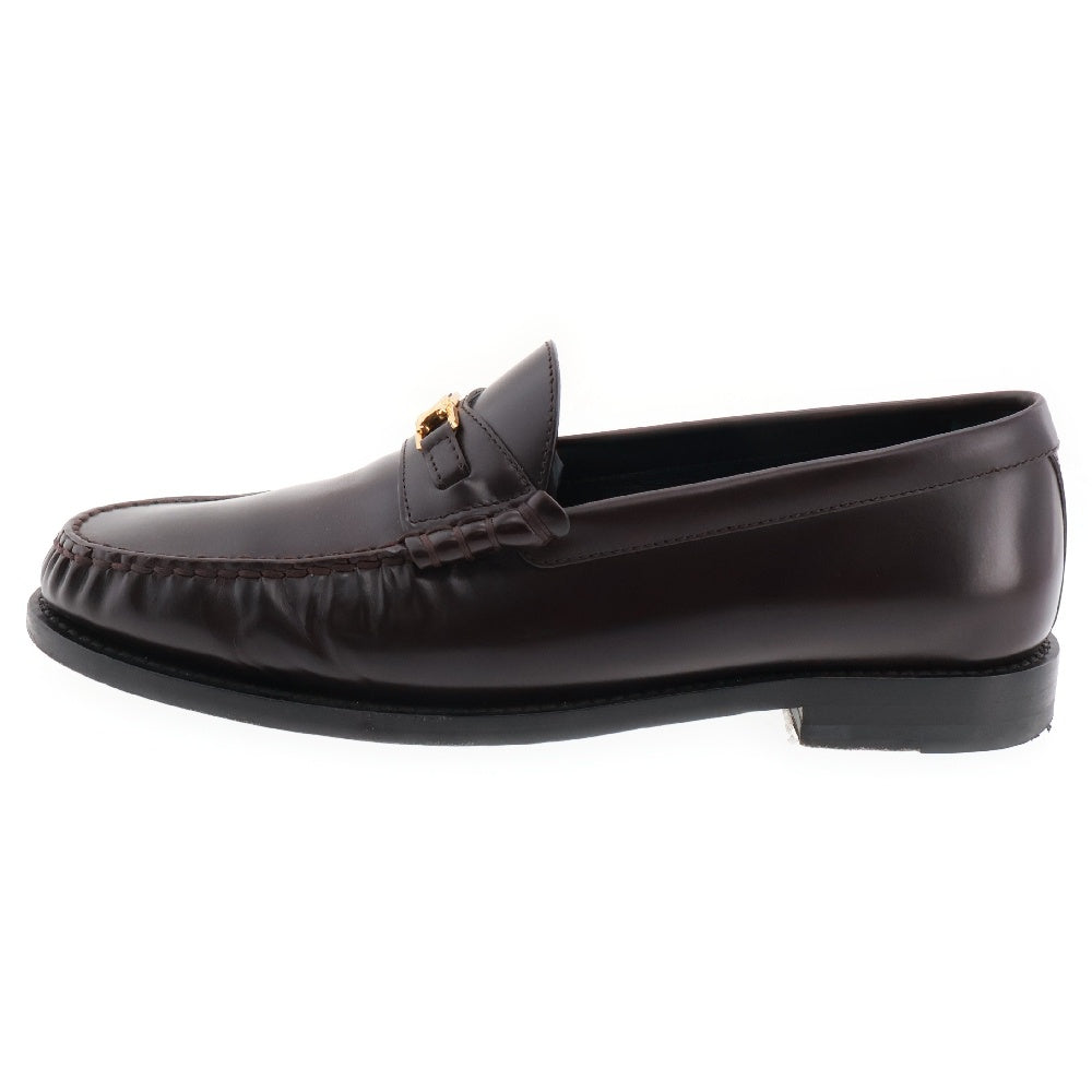 CELINE(セリーヌ) LUCO TRIOMPHE LOAFER ルコ トリオンフ ロゴバックル ローファー レザーシューズ ブラウン 334773602C 28BD