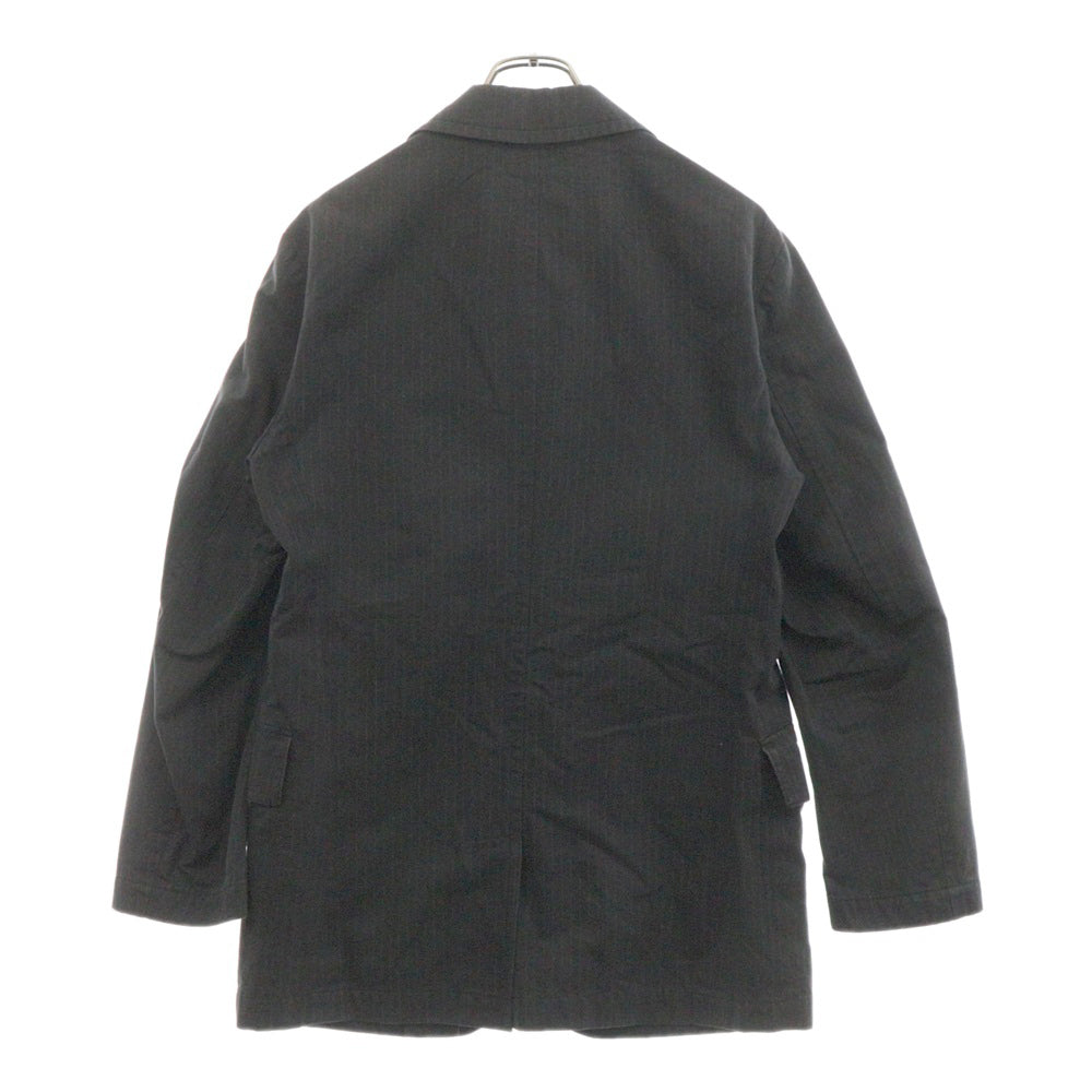 HUGO BOSS(ヒューゴボス) コットンポリ ストライプ 2B ノッチドラペル テーラードジャケット グレー
