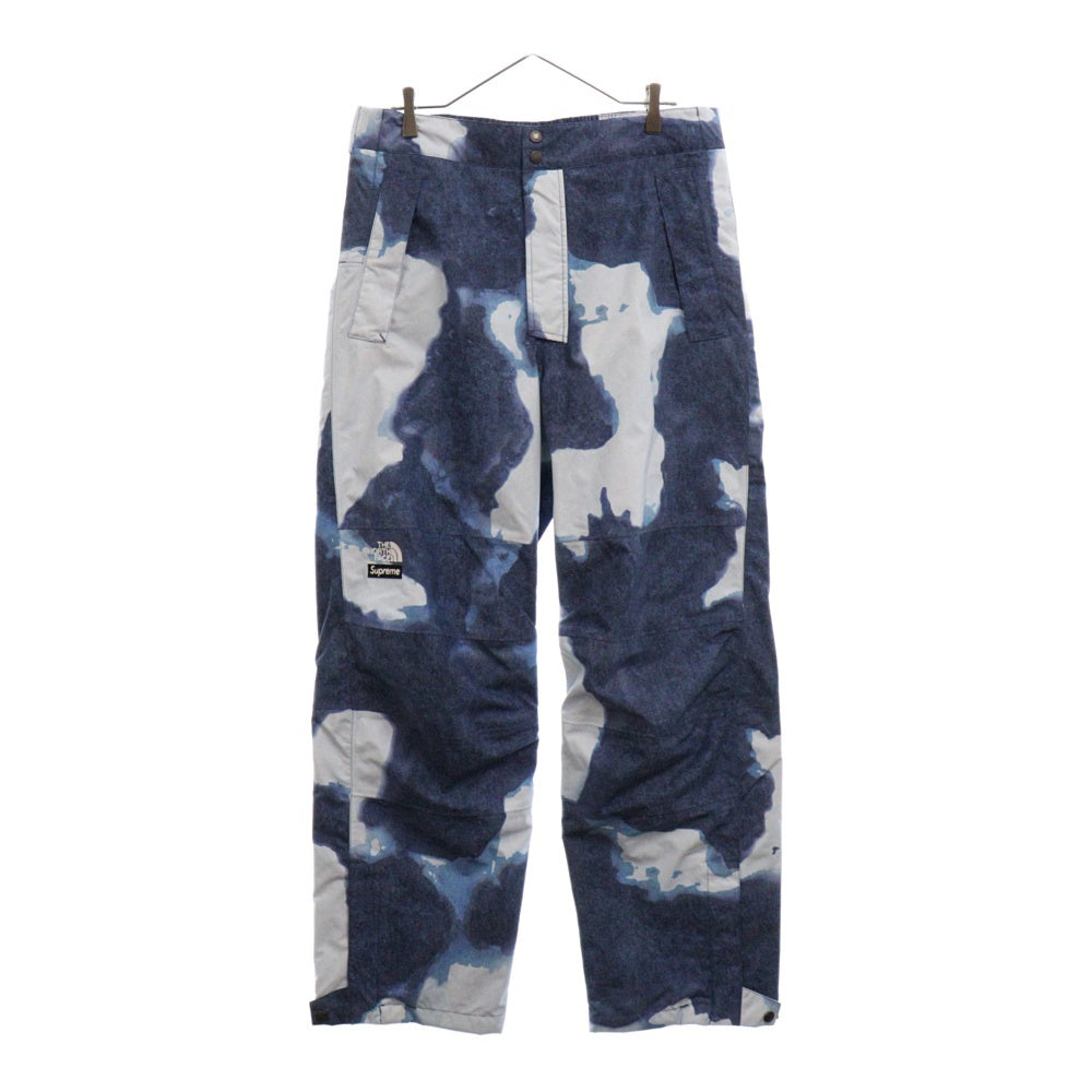 SUPREME(シュプリーム) 21AW ×THE NORTH FACE Bleached Denim Print Mountain Pant ブリーチ総柄プリントマウンテンパンツ ブルー NP52101I