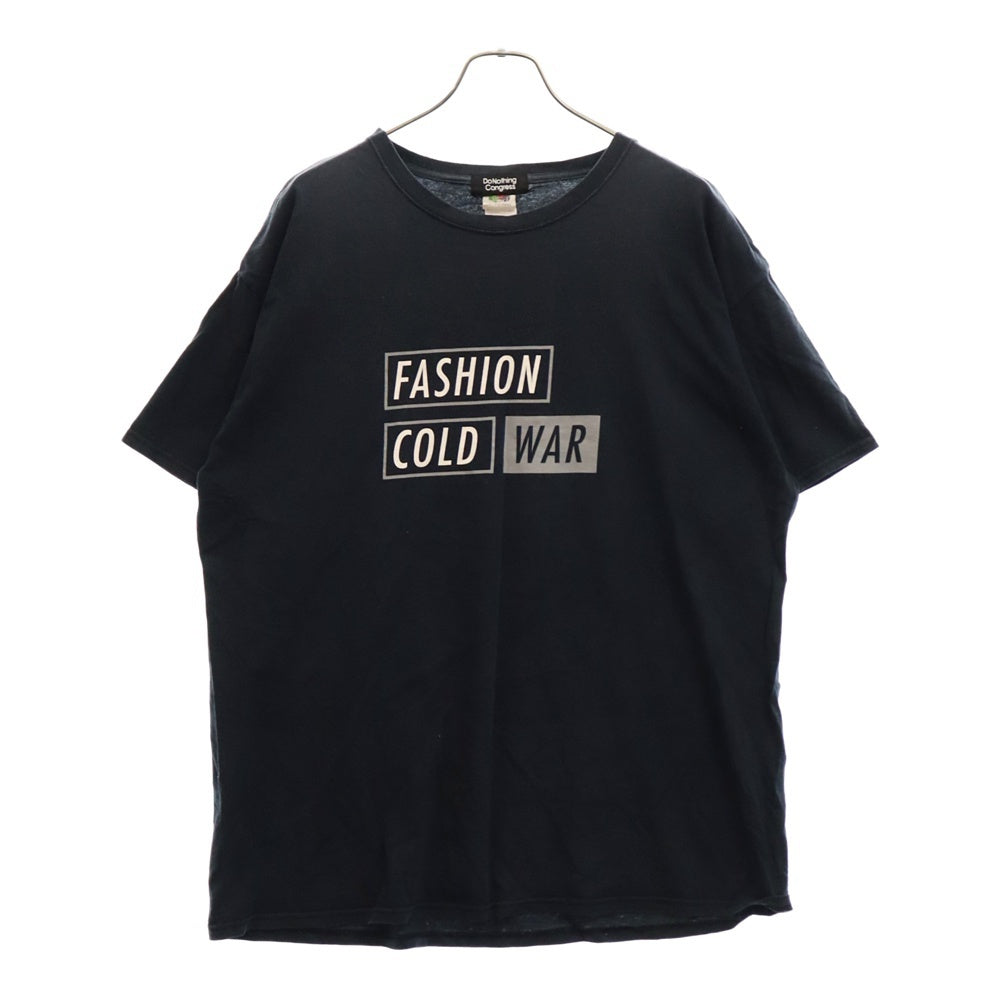 Do Nothing Congress(ドゥー ナッシング コングレス) FASHION COLD WAR ファッション コールド ウォー プリント クルーネック 半袖Tシャツ カットソー ネイビー