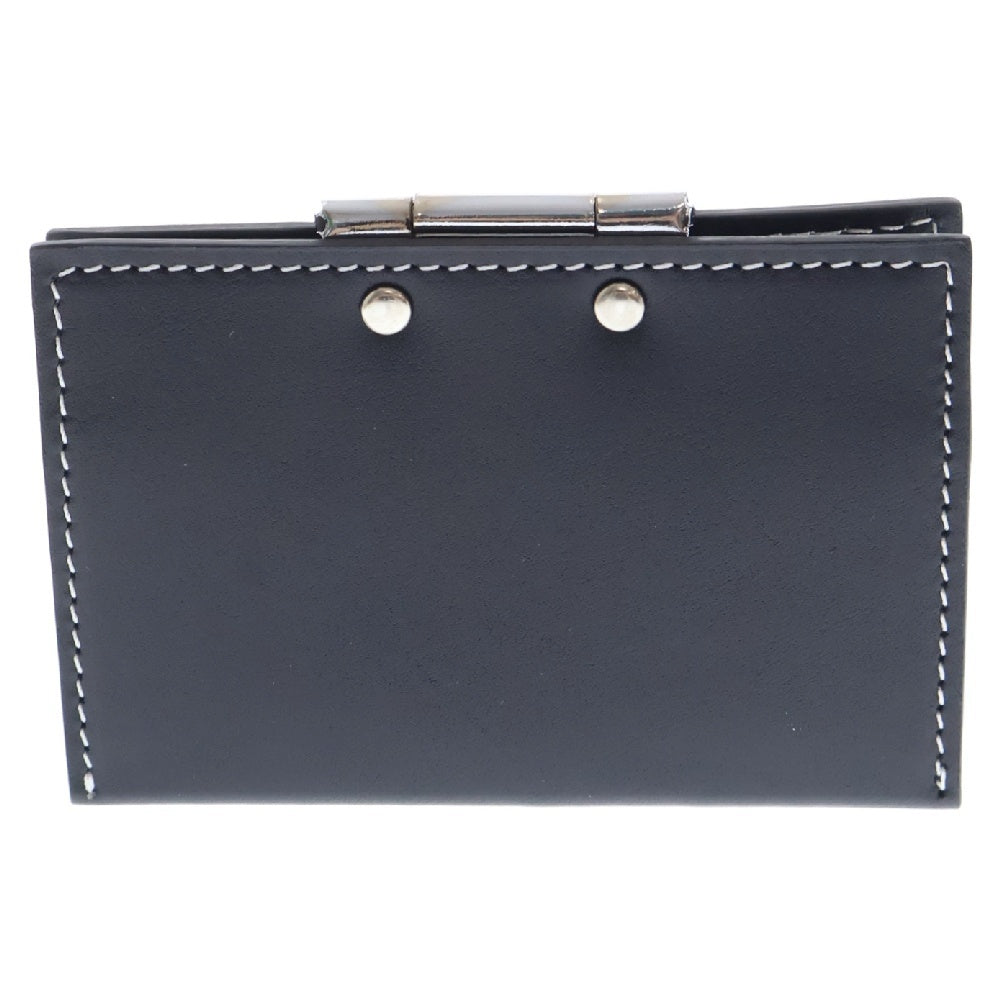 HIDAKA(ヒダカ) HINGE CARD CASE ヒンジ カウレザー カードケース ブラック H01AC32