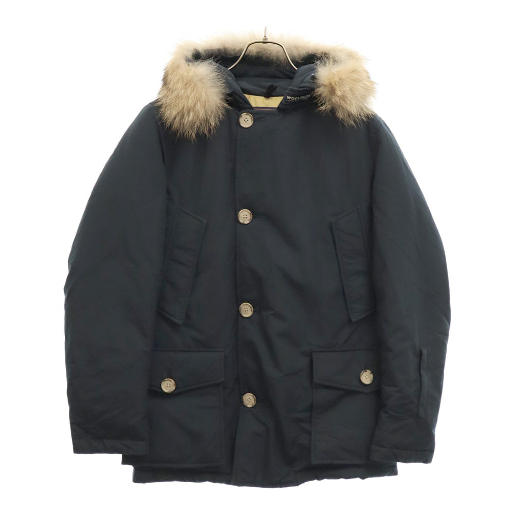 SOPHNET.(ソフネット) 16AW ×Woolrich ARCTIC PARKA ウールリッチ アークティックパーカ ファー付きフーデッド ジップアップ ダウンジャケット ネイビー SOPH-167155