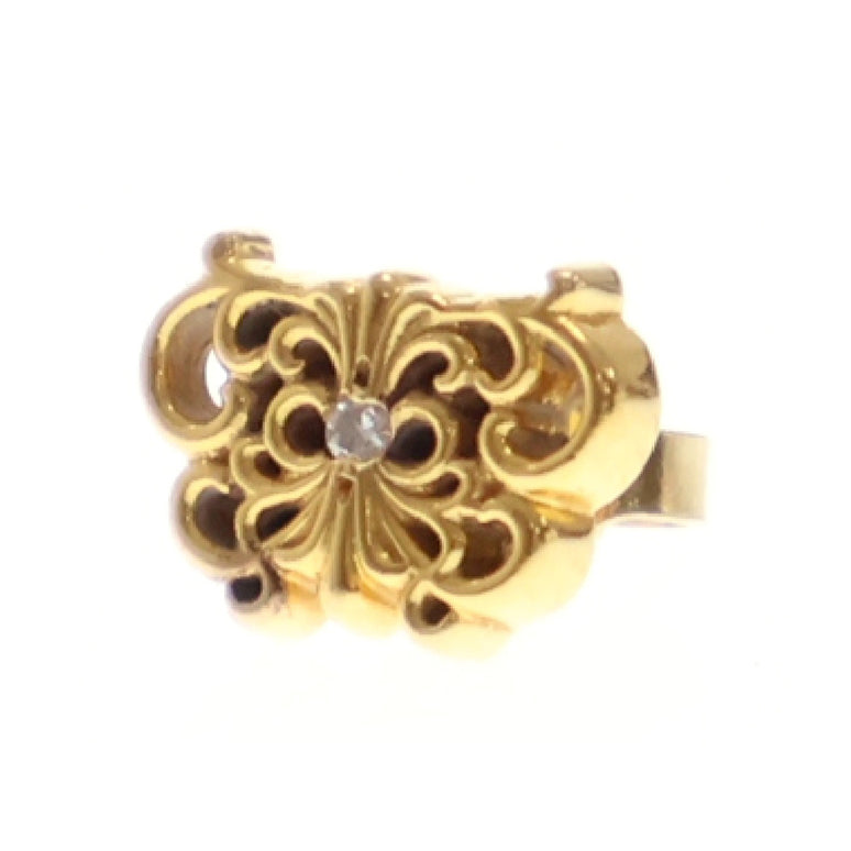 CHROME HEARTS(クロムハーツ) 22K KH STUD 1 DIA ケイトハドソン 1 ダイヤ スタッド ピアス ゴールド ※ポスト修理有り