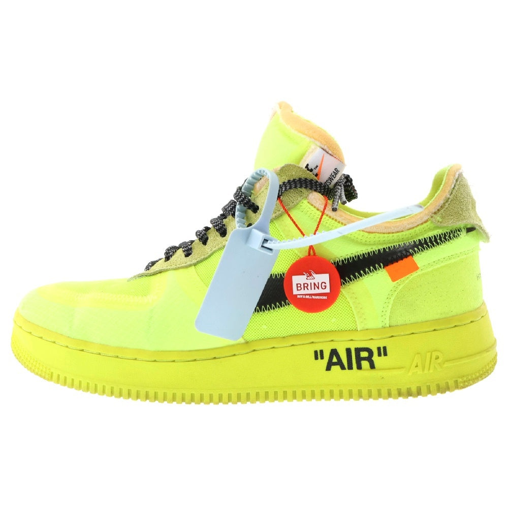 NIKE(ナイキ) ×OFF-WHITE THE 10 AIR FORCE 1 LOW VOLT オフホワイト エアフォース 1 ローカットスニーカー ボルト イエロー US9/27cm AO4606-700