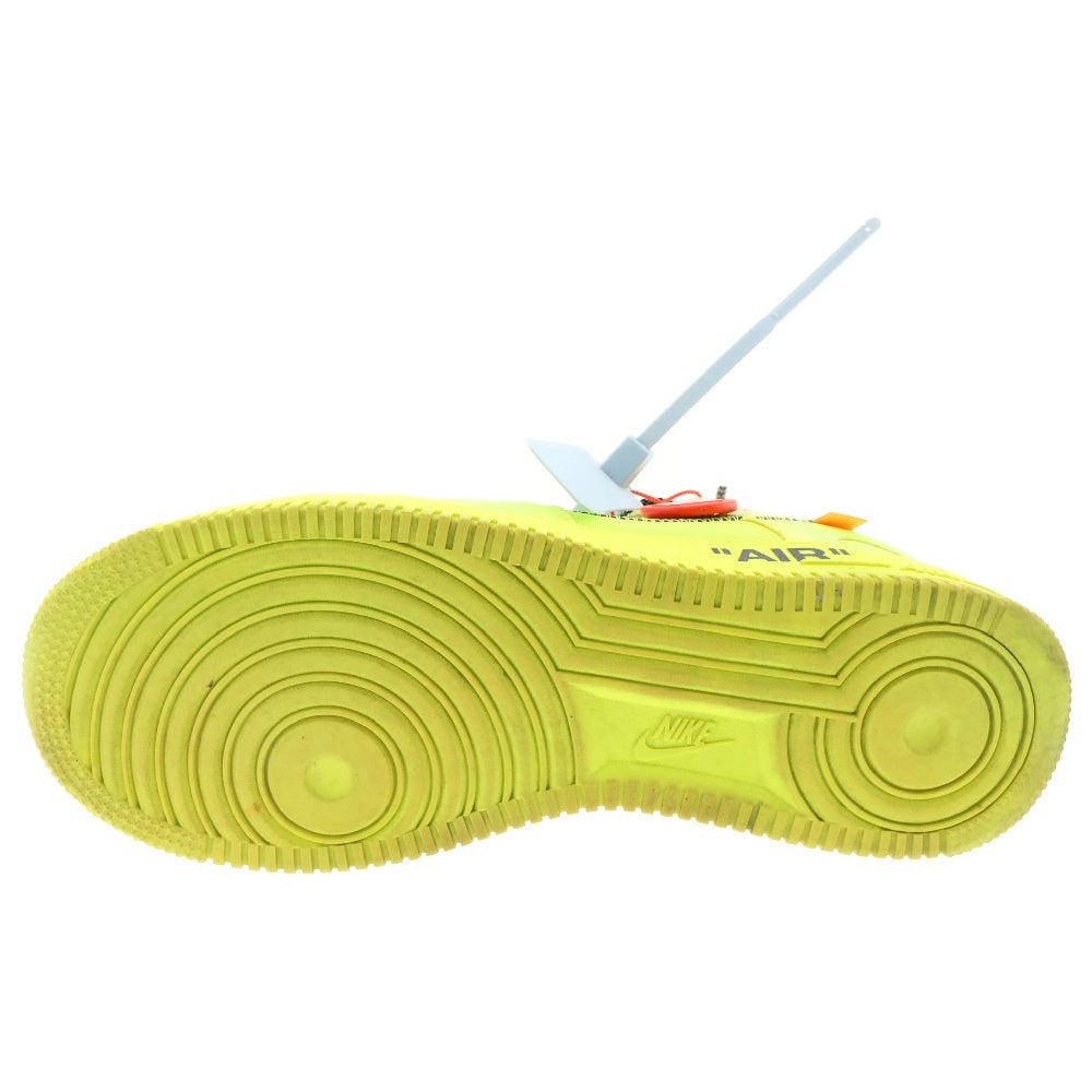 NIKE(ナイキ) ×OFF-WHITE THE 10 AIR FORCE 1 LOW VOLT オフホワイト エアフォース 1 ローカットスニーカー ボルト イエロー US9/27cm AO4606-700