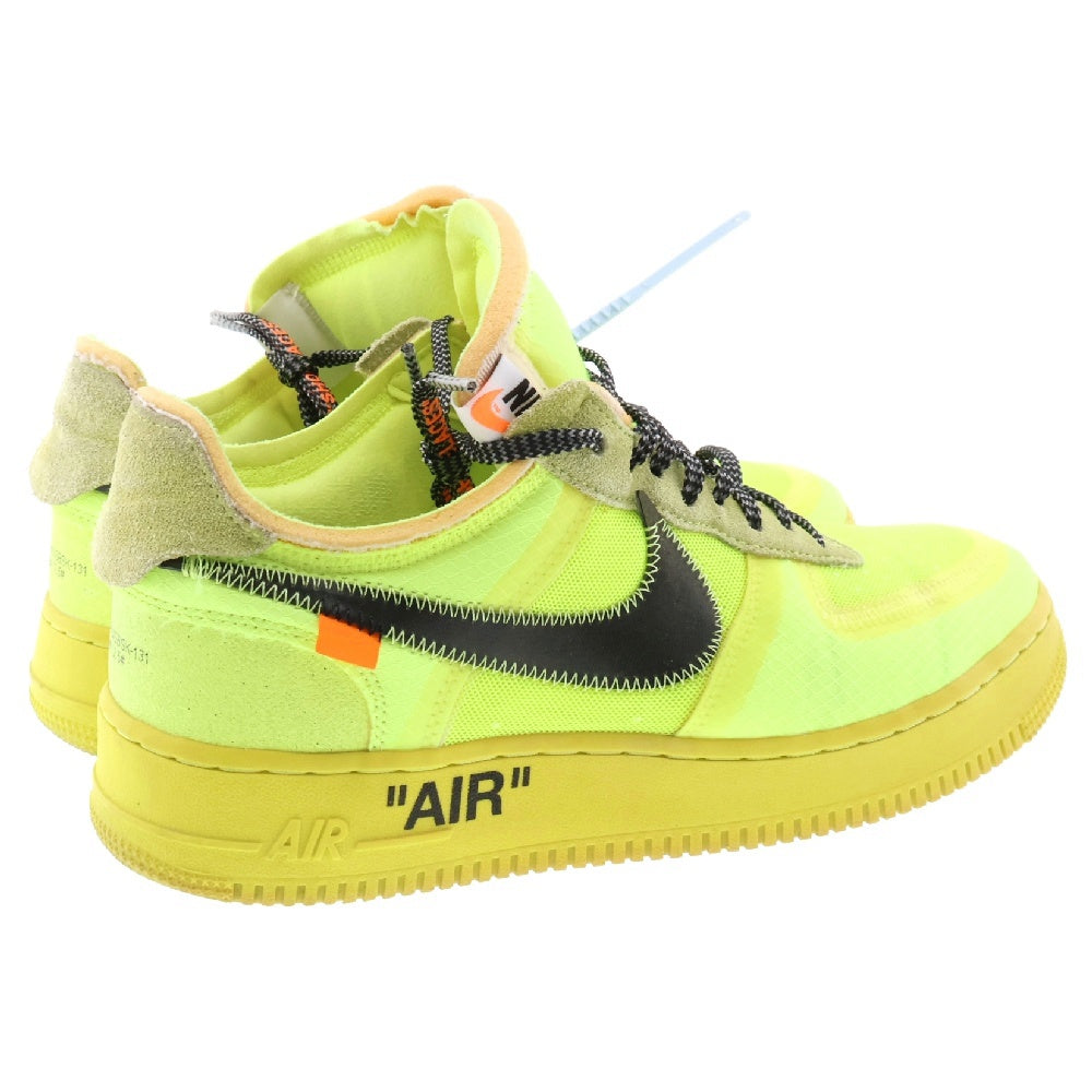 NIKE(ナイキ) ×OFF-WHITE THE 10 AIR FORCE 1 LOW VOLT オフホワイト エアフォース 1 ローカットスニーカー ボルト イエロー US9/27cm AO4606-700
