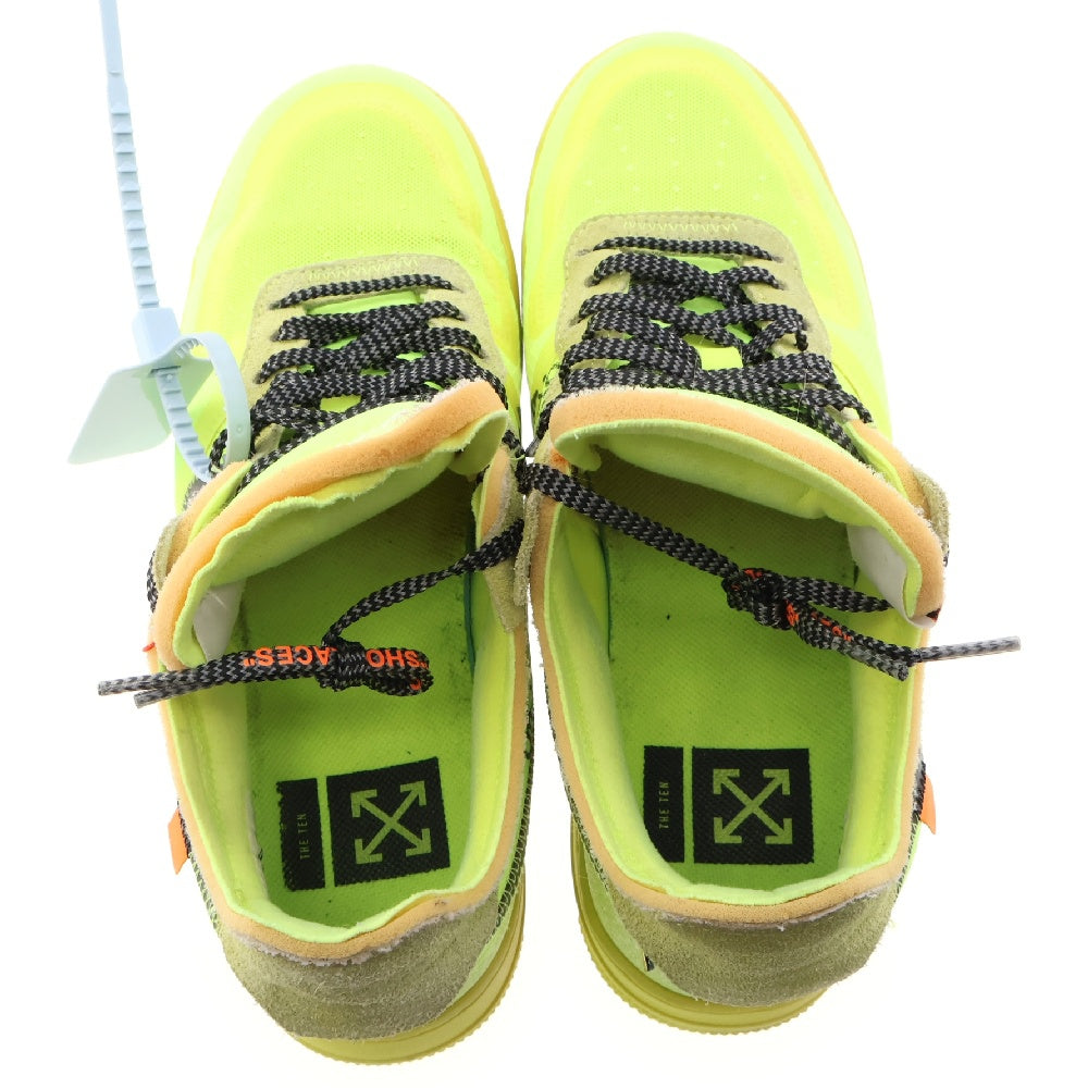 NIKE(ナイキ) ×OFF-WHITE THE 10 AIR FORCE 1 LOW VOLT オフホワイト エアフォース 1 ローカットスニーカー ボルト イエロー US9/27cm AO4606-700