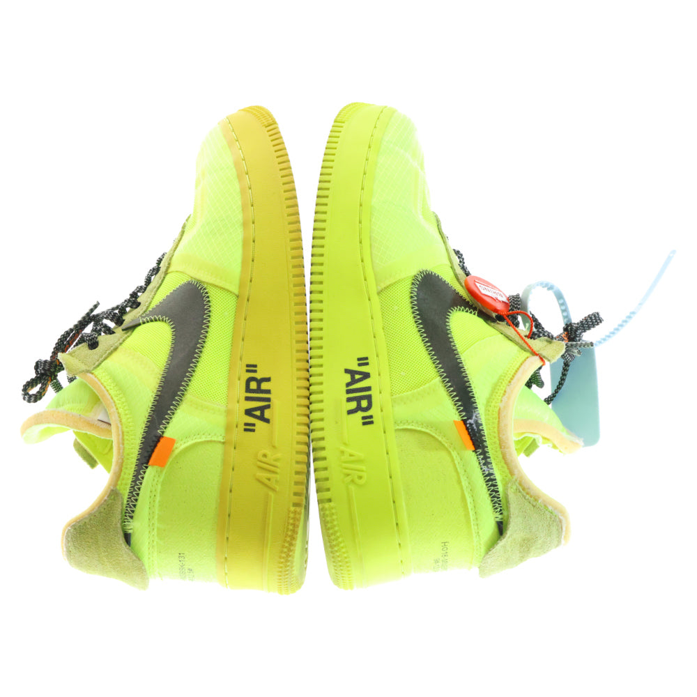 NIKE(ナイキ) ×OFF-WHITE THE 10 AIR FORCE 1 LOW VOLT オフホワイト エアフォース 1 ローカットスニーカー ボルト イエロー US9/27cm AO4606-700