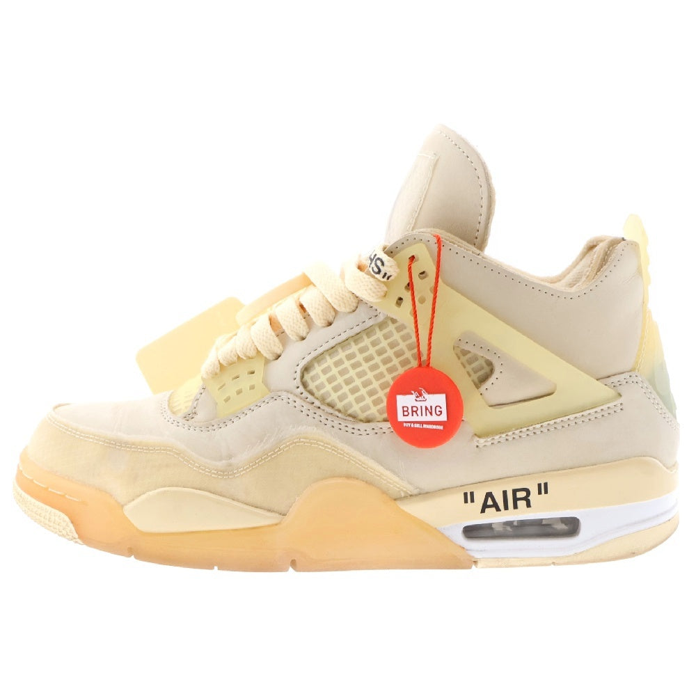 NIKE(ナイキ) ×OFF-WHITE WMNS AIR JORDAN 4 SP SAIL オフホワイト ウィメンズ エアジョーダン4 SP スニーカー セイル アイボリー US9.5/26.5cm CV9388-100