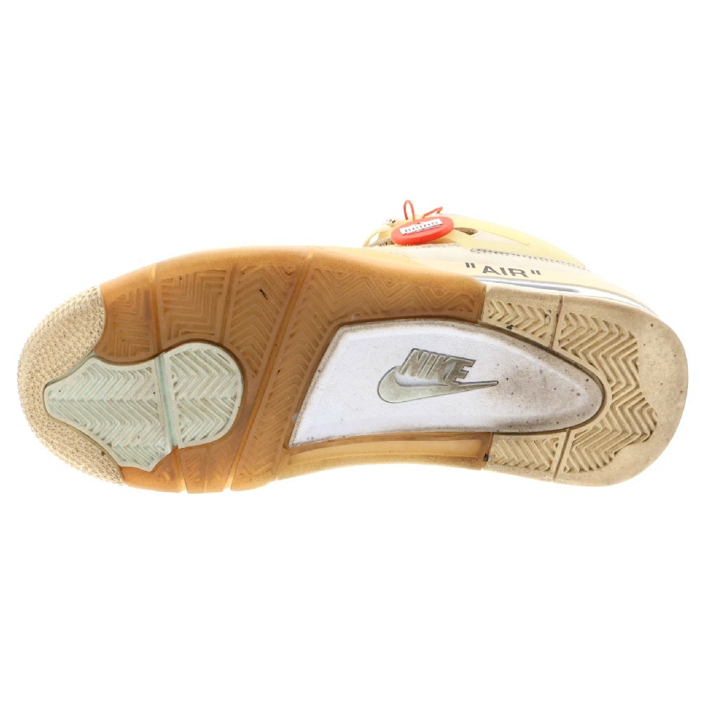 NIKE(ナイキ) ×OFF-WHITE WMNS AIR JORDAN 4 SP SAIL オフホワイト ウィメンズ エアジョーダン4 SP スニーカー セイル アイボリー US9.5/26.5cm CV9388-100