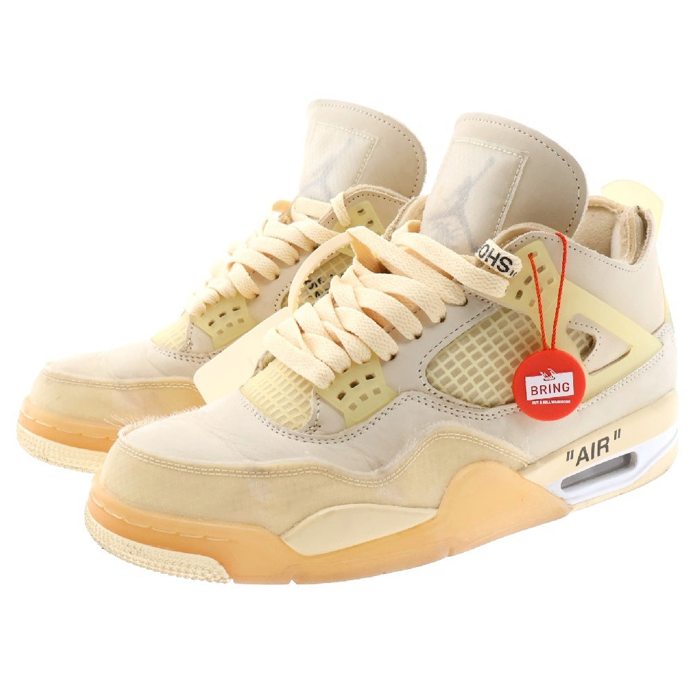 NIKE(ナイキ) ×OFF-WHITE WMNS AIR JORDAN 4 SP SAIL オフホワイト ウィメンズ エアジョーダン4 SP スニーカー セイル アイボリー US9.5/26.5cm CV9388-100