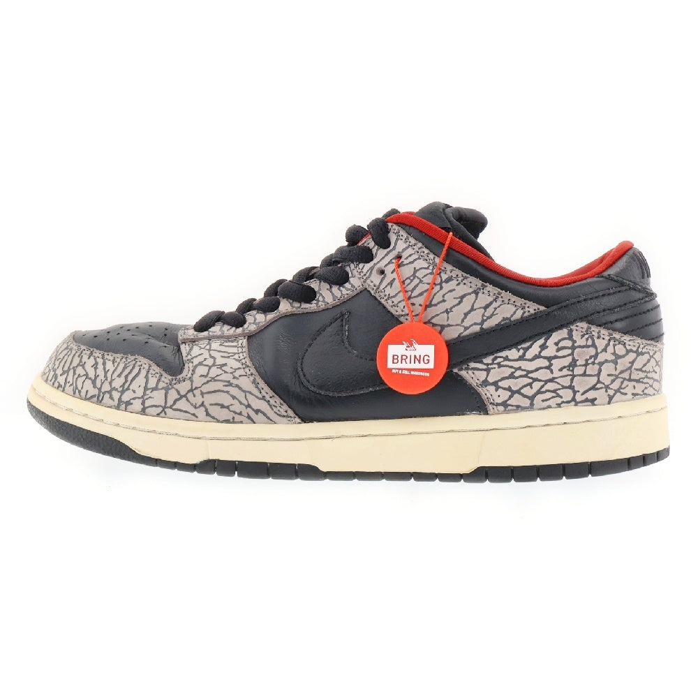 NIKE SB(ナイキエスビー) 【観賞用2002年製】 ×supreme DUNK LOW Black Cement Safari シュプリーム ダンク ブラックセメント サファリ ローカットスニーカー 304292-131