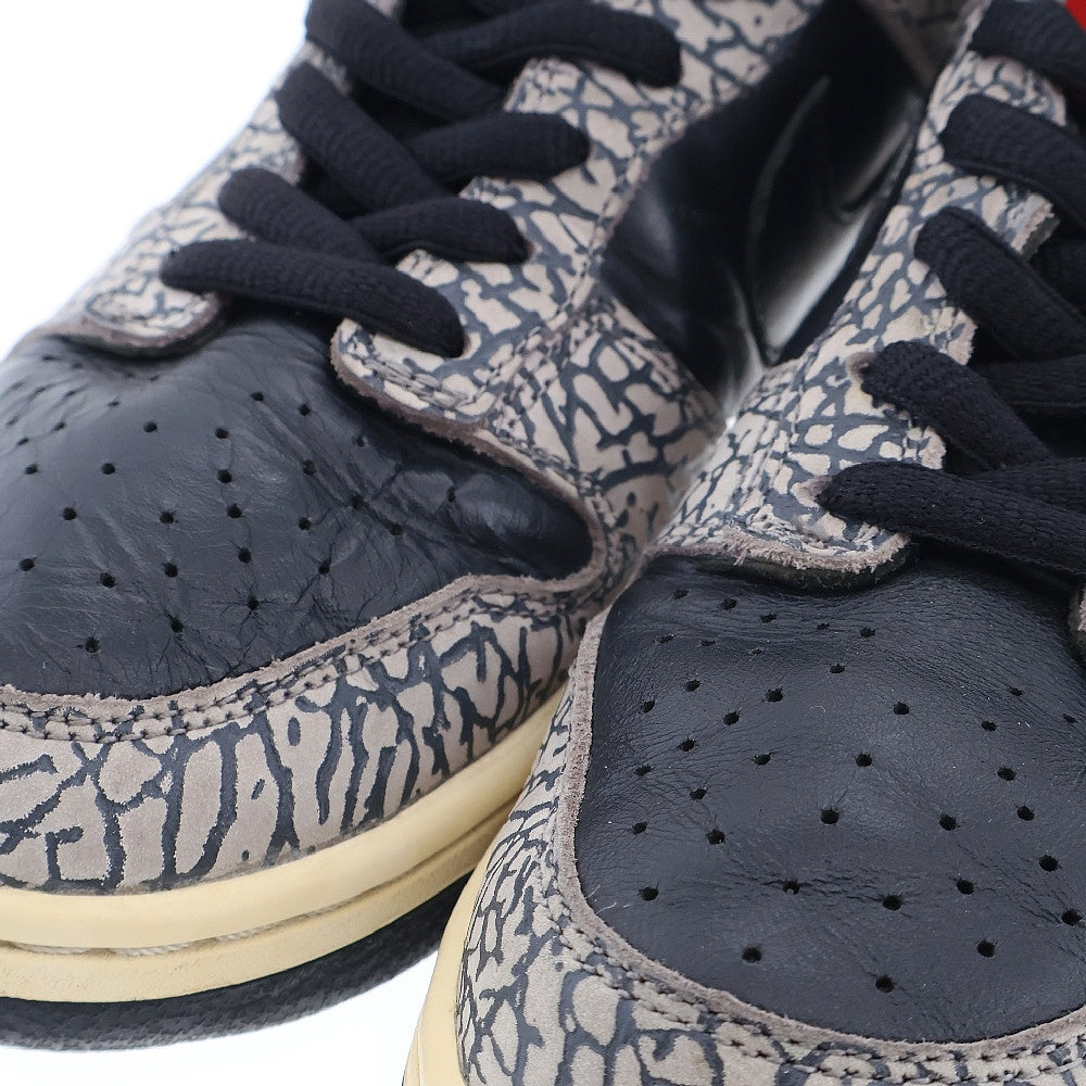 NIKE SB(ナイキエスビー) 【観賞用2002年製】 ×supreme DUNK LOW Black Cement Safari シュプリーム ダンク ブラックセメント サファリ ローカットスニーカー 304292-131