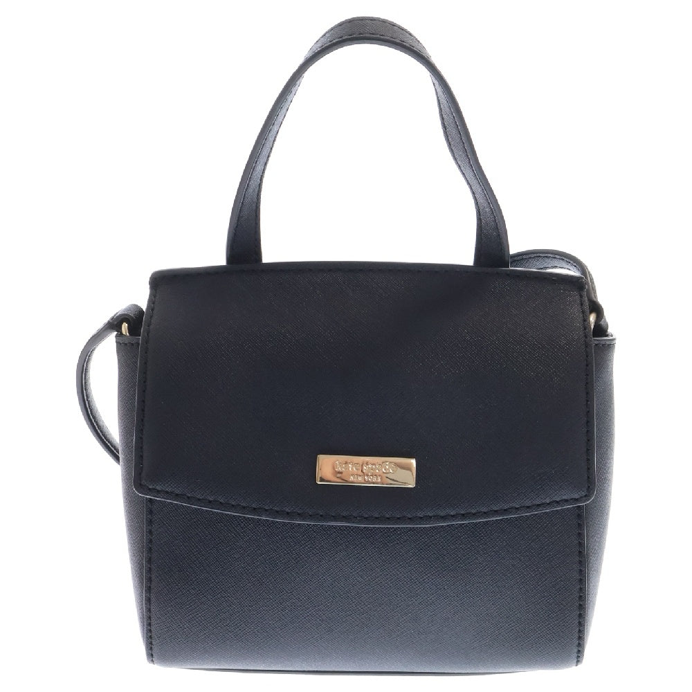 Kate Spade(ケイトスペード) Laurel Way Alisanne Satchel ロゴプレート付レザーショルダーバッグ ハンド ブラック レディース