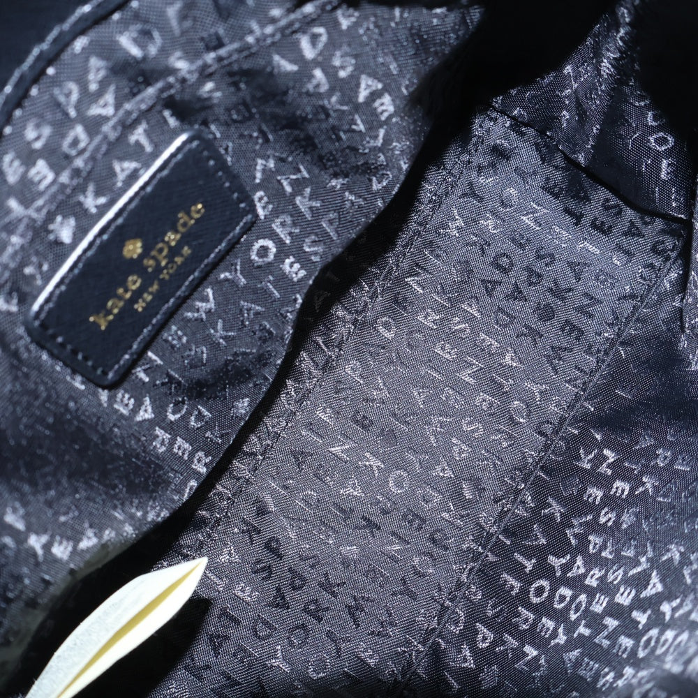 Kate Spade(ケイトスペード) Laurel Way Alisanne Satchel ロゴプレート付レザーショルダーバッグ ハンド ブラック レディース