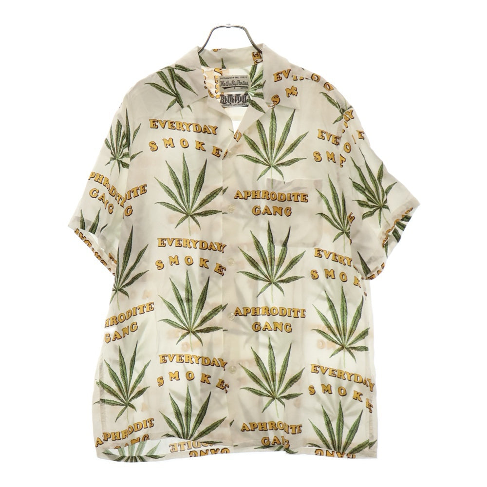 WACKO MARIA(ワコマリア) 20SS ×BUDSPOOL 舐達麻 バッヅプール フロントポケット アロハ 半袖ハワイアンシャツ ホワイト NMD-WM-HI01