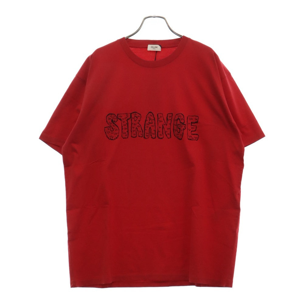 CELINE(セリーヌ) 21AW STRANGE アーティストプリント ルーズ 半袖Tシャツ カットソー レッド 2X826501F