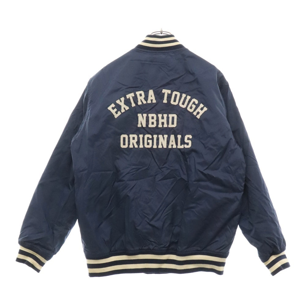 NEIGHBORHOOD(ネイバーフッド) 15SS B.B. N-JKT スタジアムジャケット ワッペン付き フライト ボンバー ジャケット 151TNSH-JKM04 ネイビー