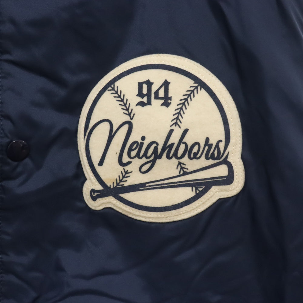 NEIGHBORHOOD(ネイバーフッド) 15SS B.B. N-JKT スタジアムジャケット ワッペン付き フライト ボンバー ジャケット 151TNSH-JKM04 ネイビー