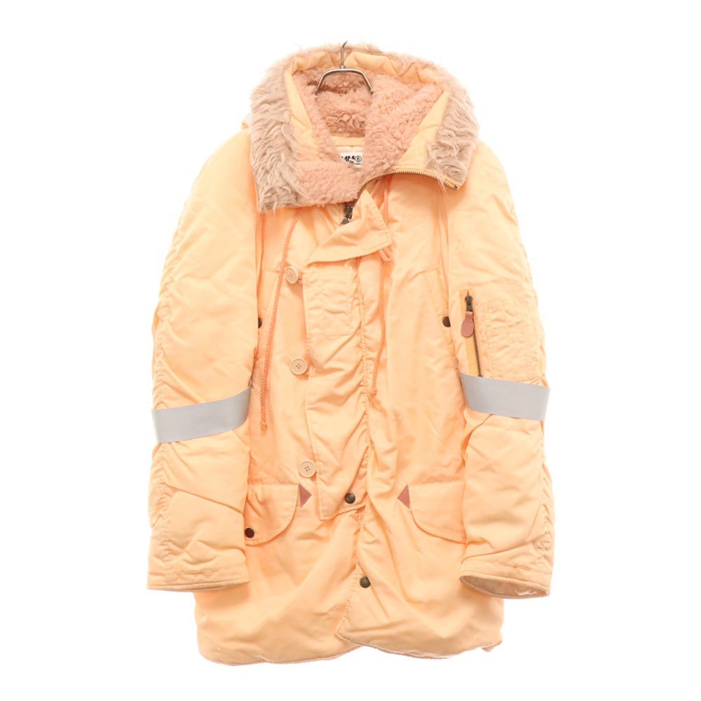 MM6 Maison Margiela(エムエムシックスメゾンマルジェラ) 22AW ナイロン リフレクター 中綿 ボンバージャケット コート オレンジ S62AN0077