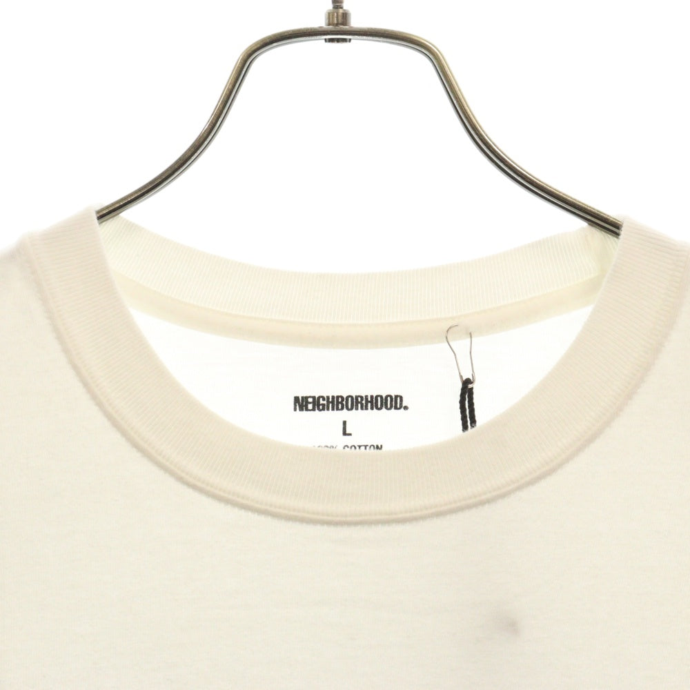 NEIGHBORHOOD(ネイバーフッド) 23SS NH SHIBUYA.TEE SS 渋谷ロゴプリント クルーネック コットン 半袖Tシャツ カットソー ホワイト 231PCNH-ST02S