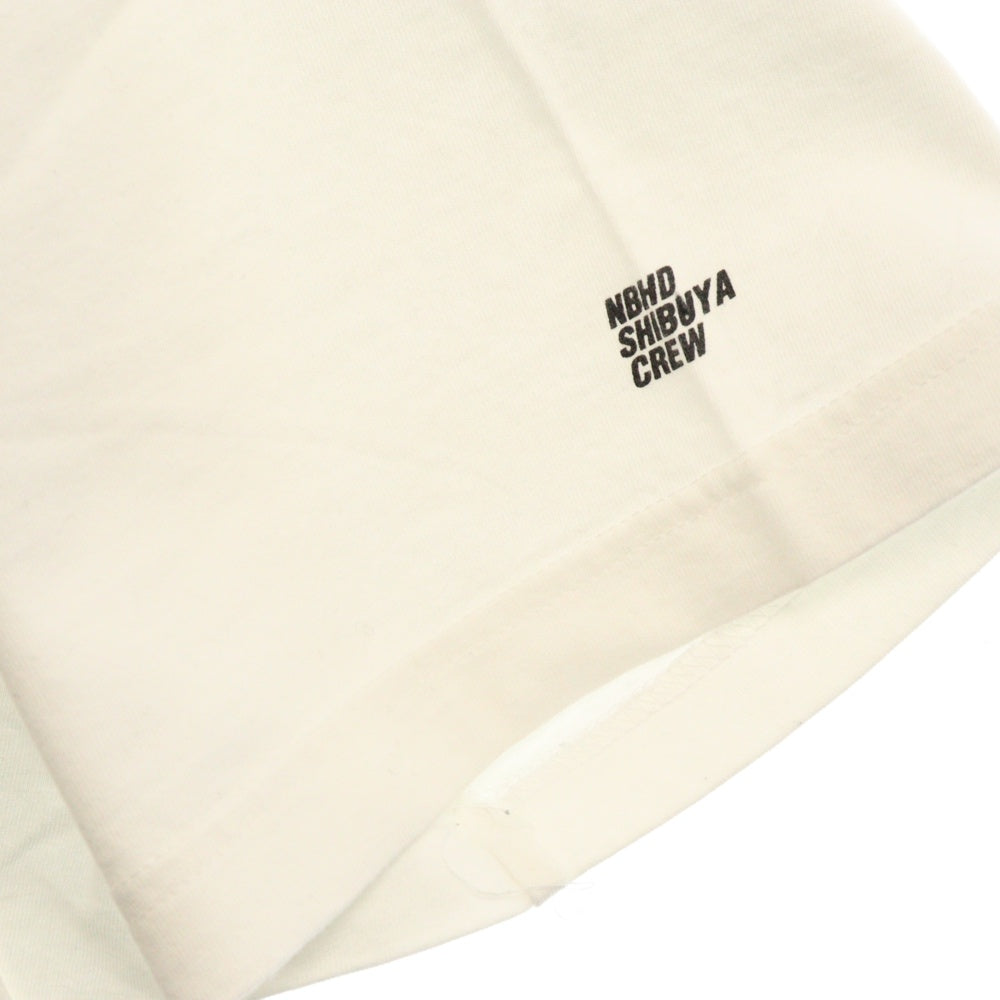 NEIGHBORHOOD(ネイバーフッド) 23SS NH SHIBUYA.TEE SS 渋谷ロゴプリント クルーネック コットン 半袖Tシャツ カットソー ホワイト 231PCNH-ST02S