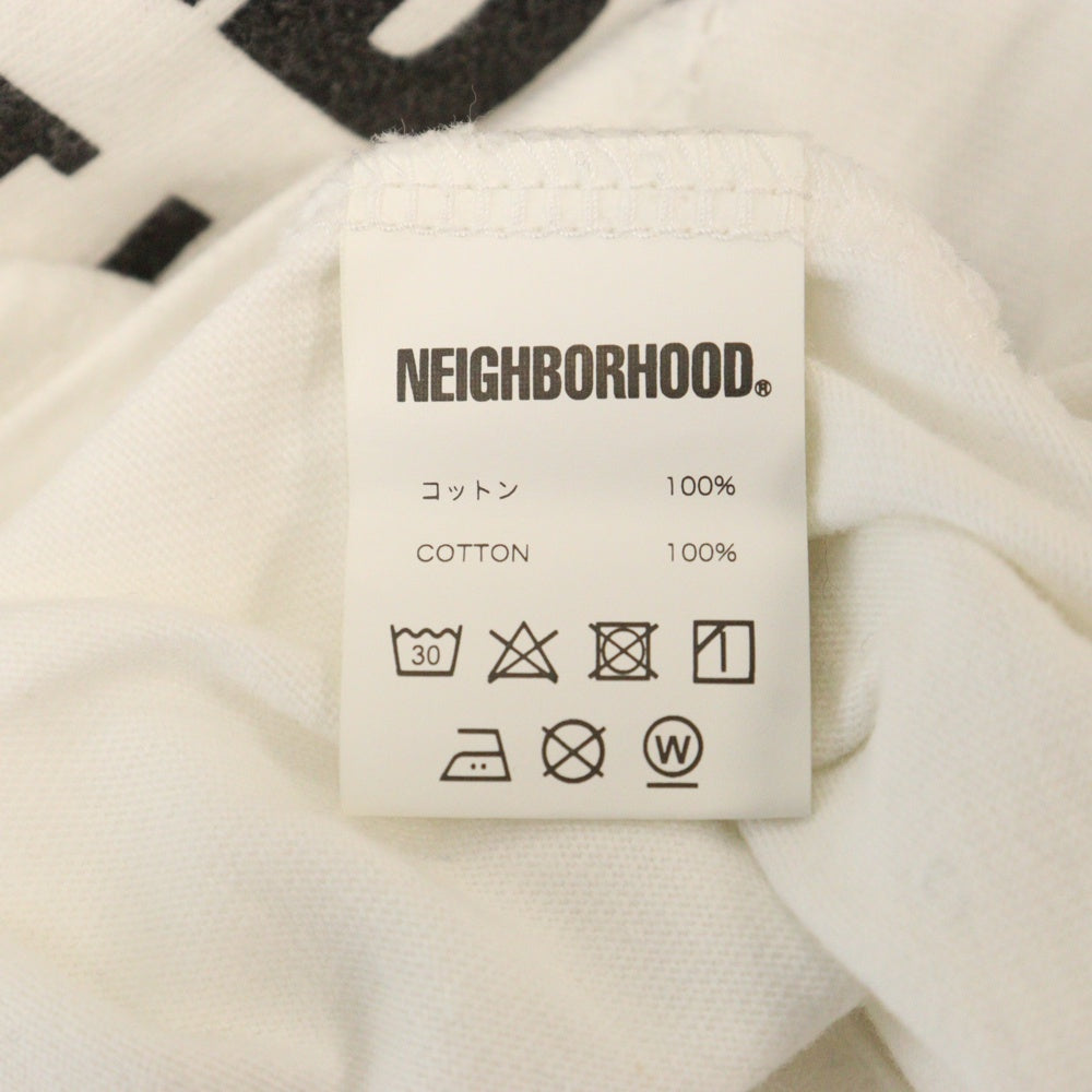 NEIGHBORHOOD(ネイバーフッド) 23SS NH SHIBUYA.TEE SS 渋谷ロゴプリント クルーネック コットン 半袖Tシャツ カットソー ホワイト 231PCNH-ST02S