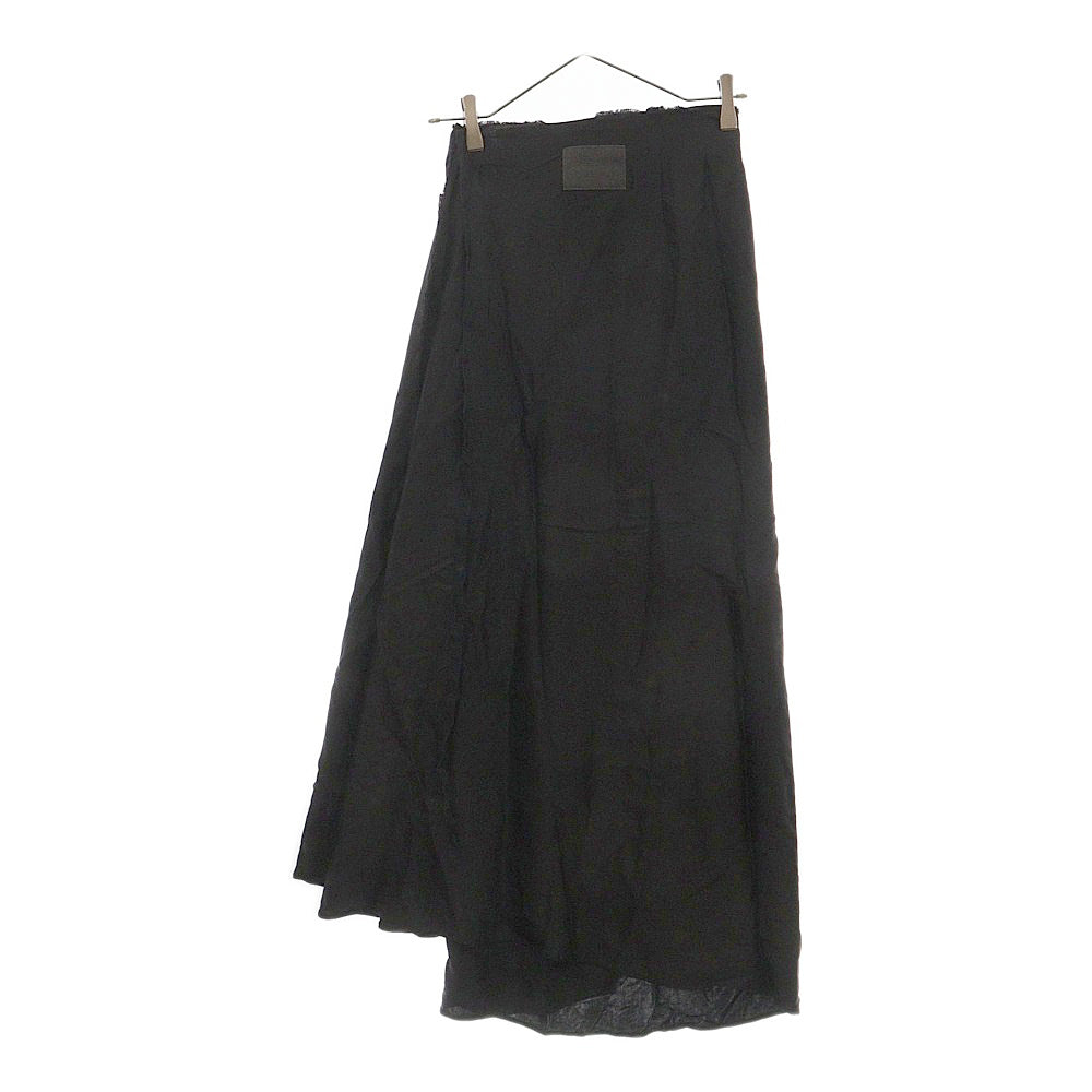 MM6 Maison Margiela(エムエムシックスメゾンマルジェラ) 22SS マキシロング レーヨン ラップスカート ブラック レディース S62MA0080 S54450