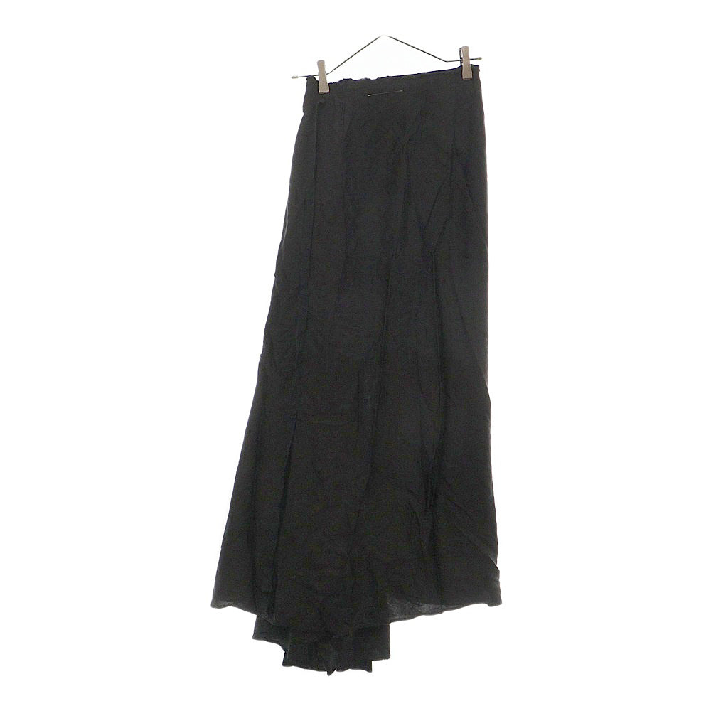 MM6 Maison Margiela(エムエムシックスメゾンマルジェラ) 22SS マキシロング レーヨン ラップスカート ブラック レディース S62MA0080 S54450