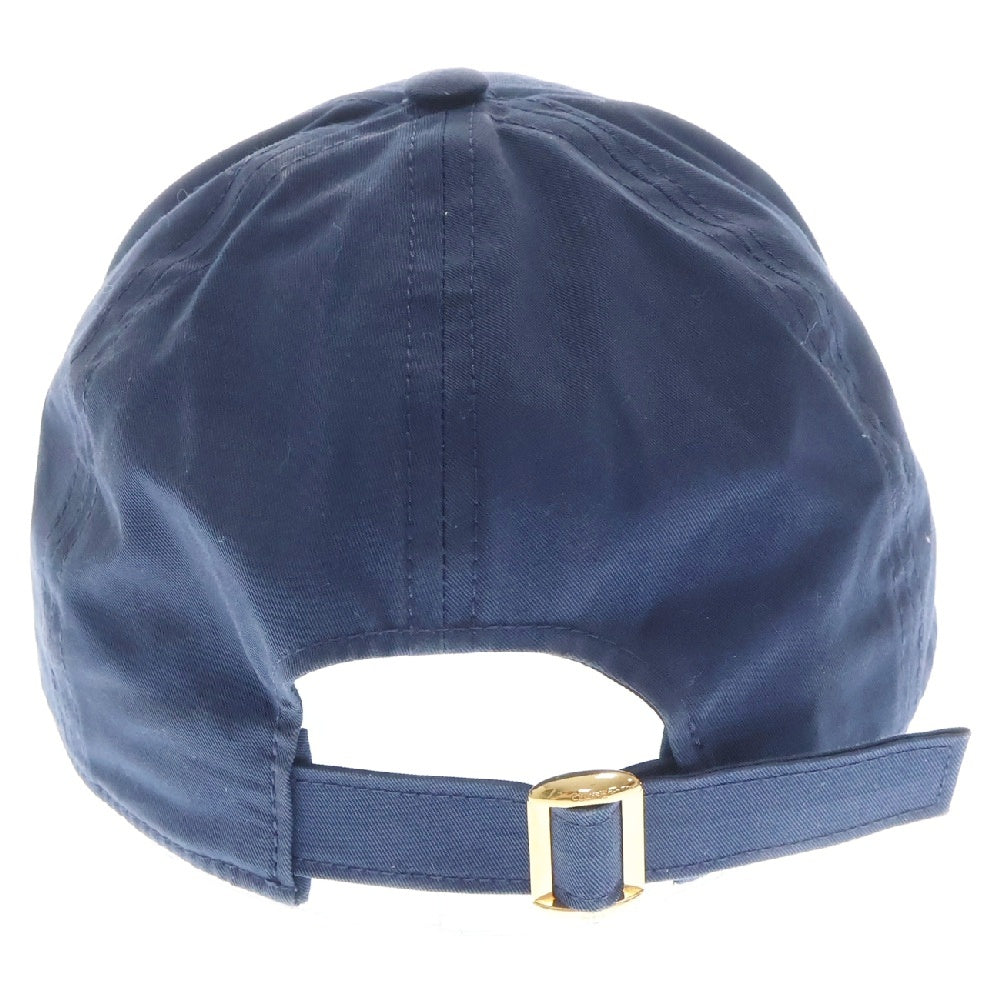 CELINE(セリーヌ) フロントロゴ刺繍 コットン ベースボールキャップ 帽子 ネイビー 2AUA1969P