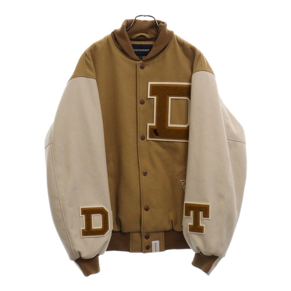 DESCENDANT(ディセンダント) 21AW SQUAD VARSITY JACKET ウール スクワッド バーシティジャケット スタジャン ベージュ 212WVDS-JKM01