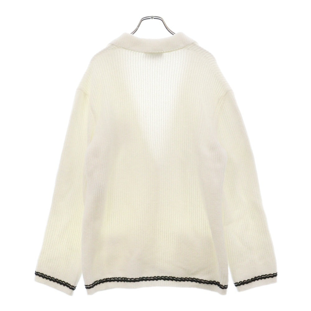 CHANEL(シャネル) フロントロゴパッチ ココマークボタン ニットジャケット ホワイト レディース P74239K10640