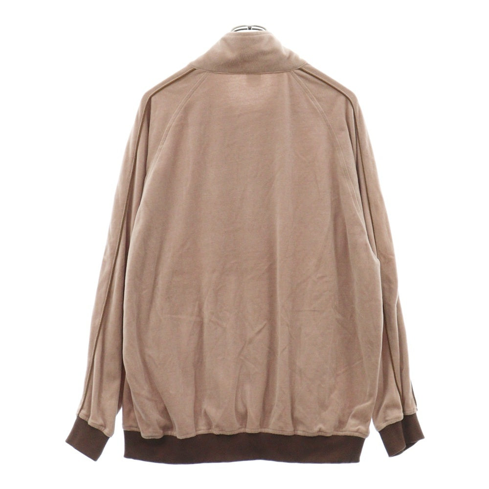 RADIALL(ラディアル) 22AW STAND COLLARED SWEATSHIRT L/S スタンドカラータイガー刺繍ベロアジップアップロトラックジャケット パーカー ピンク RAD-22AW-CUT012