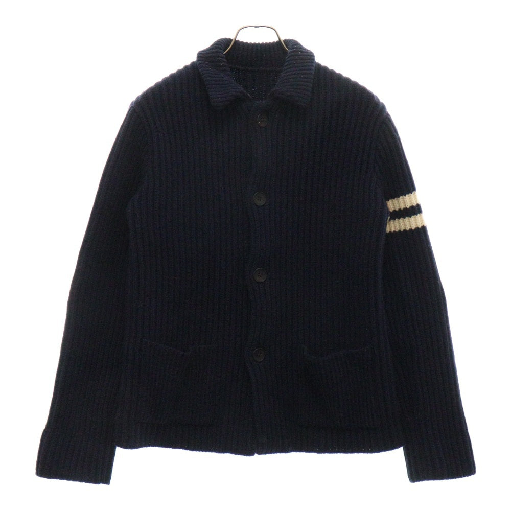 SOPHNET.(ソフネット) ×A.P.C. アーペーセー スリーブライン ハイゲージニットジャケット カーディガン ネイビー SOPH-091131