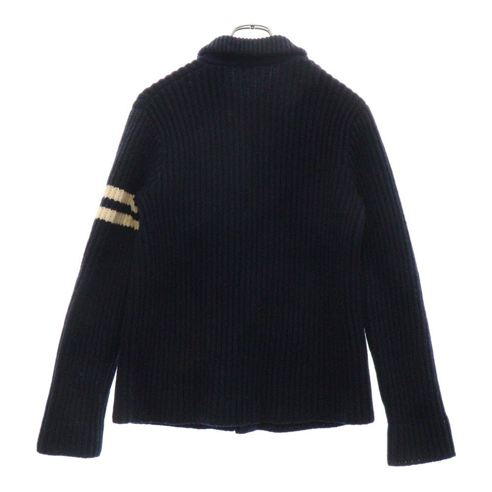 SOPHNET.(ソフネット) ×A.P.C. アーペーセー スリーブライン ハイゲージニットジャケット カーディガン ネイビー SOPH-091131